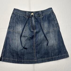 Talbots Petite Vintage Denim Skirt Size 6 (Medium) Made With 100% Cotton